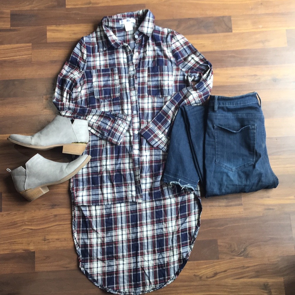 High/Low Plaid shirt